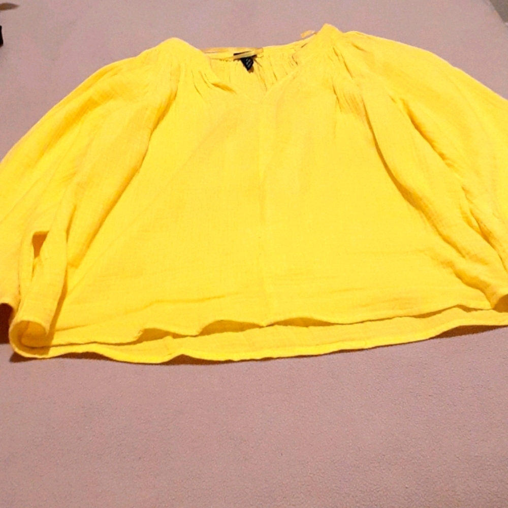 Bright yellow casual top